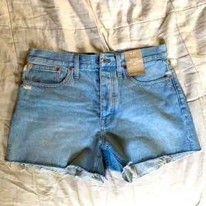 NWT MADEWELL relaxed denim shorts (curvy) Size 27